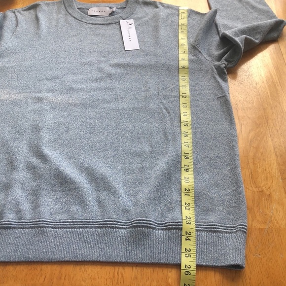 NWT TOPMAN LIGHT BLUE-GRAY XL MENS PULLOVER SWEATER - Picture 6 of 8